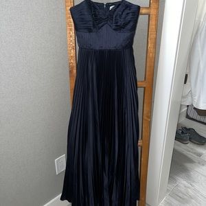 AMUR pleated strapless belle dress